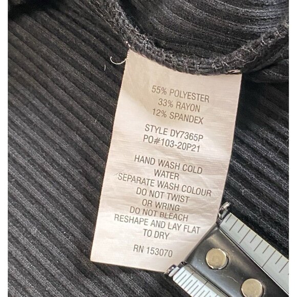 Popular 21 Ribbed Black Dress Short Sleeve Stretch Dress Plus Size 3X Sheath - Picture 7 of 8